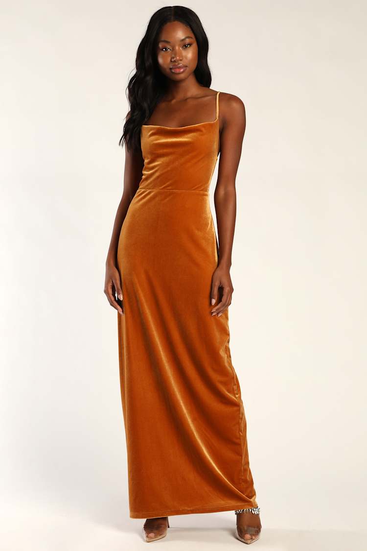 satin gold midi dress Perfect Day Satin Midi Dress Mustard