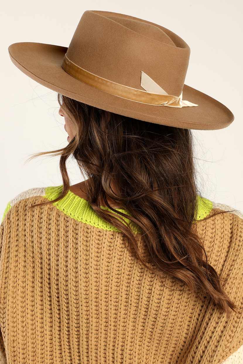LACK OF COLOR Val Diamond - Tan Hat - Wool Hat - Boater Hat  display picture 3