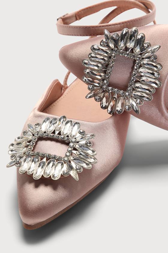 rose gold pointed flats