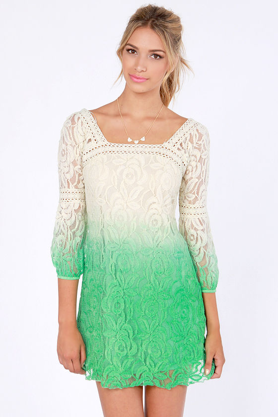 ombre lace dress