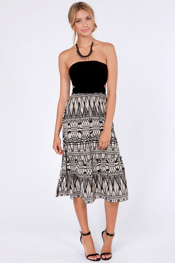 Aryn K Dress - Strapless Dress - Print Dress - $90.00 - Lulus