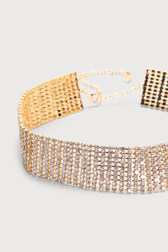 Diva Days 14KT Gold Plated Cubic Zirconia Choker Necklace 3