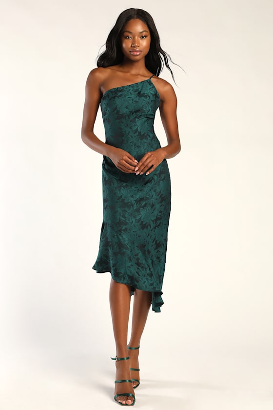 オールインワン・サロペット Amen Zebra Jacquard One-Shoulder Dress With Jewel Detailing 9609461_1936396.jpg