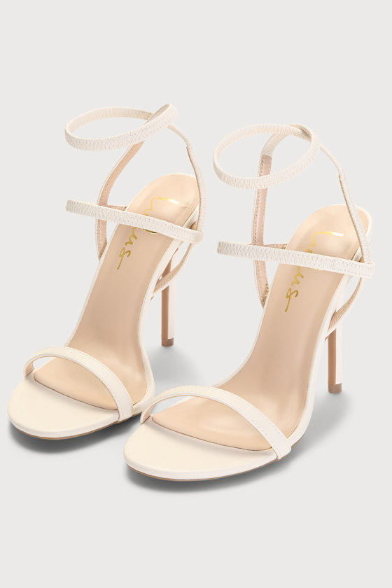 lulus white strappy heels