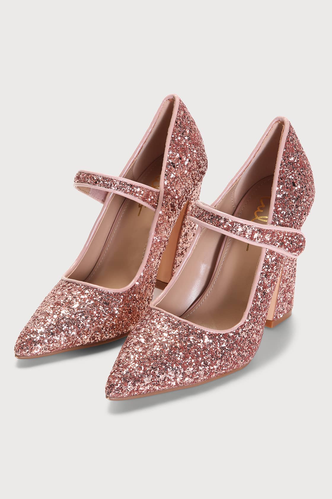 pumps rose gold
