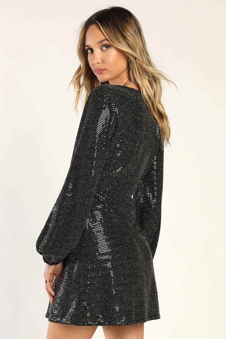 slim fit dress slacks Annie Tie Back Wrap Slit Mermaid Glitter Formal Dress main image 0