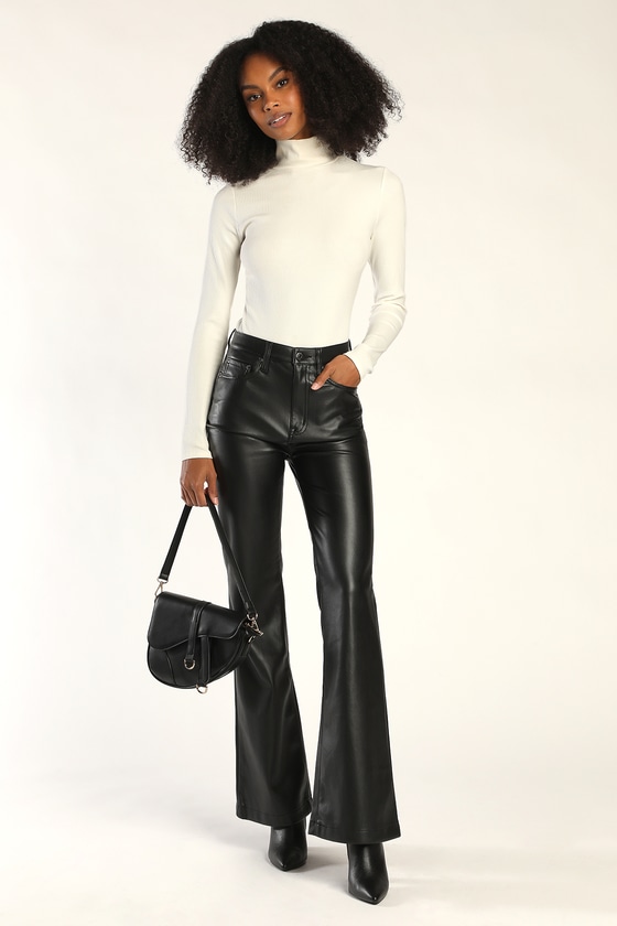 Right Places Faux Leather Flare Pant - Black | Fashion Nova, Pants |  Fashion Nova