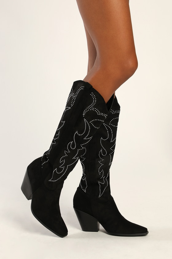 Billini Celara Boots KneeHigh Boots Black Western Boots Lulus