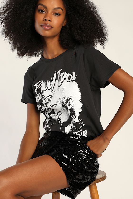 Dash of Glam Black Sequin Faux Wrap Mini Skirt - thumbnail 5