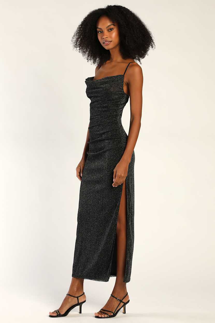 cowl neck bodycon dress Cowl Neck Choker Detail Mini Bodycon Dress In Burgundy Sequin | EGO US