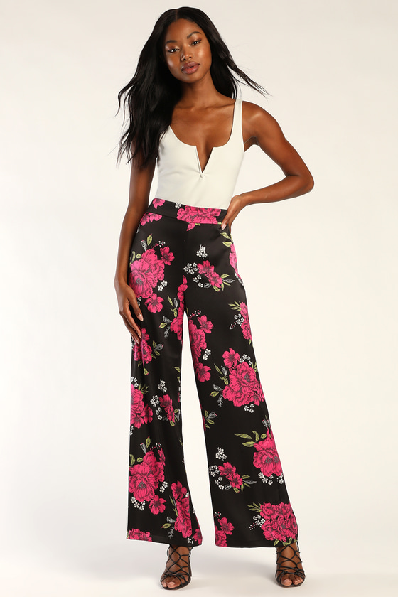 Resort Style | Blue Floral Wide-Leg Pants | Hello I'm 50ish