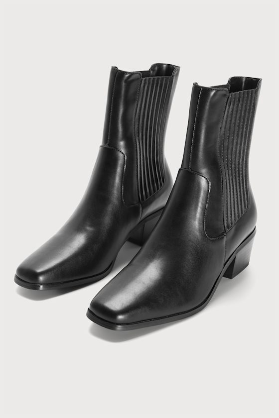 Miim Black Mid-Calf Boots 2