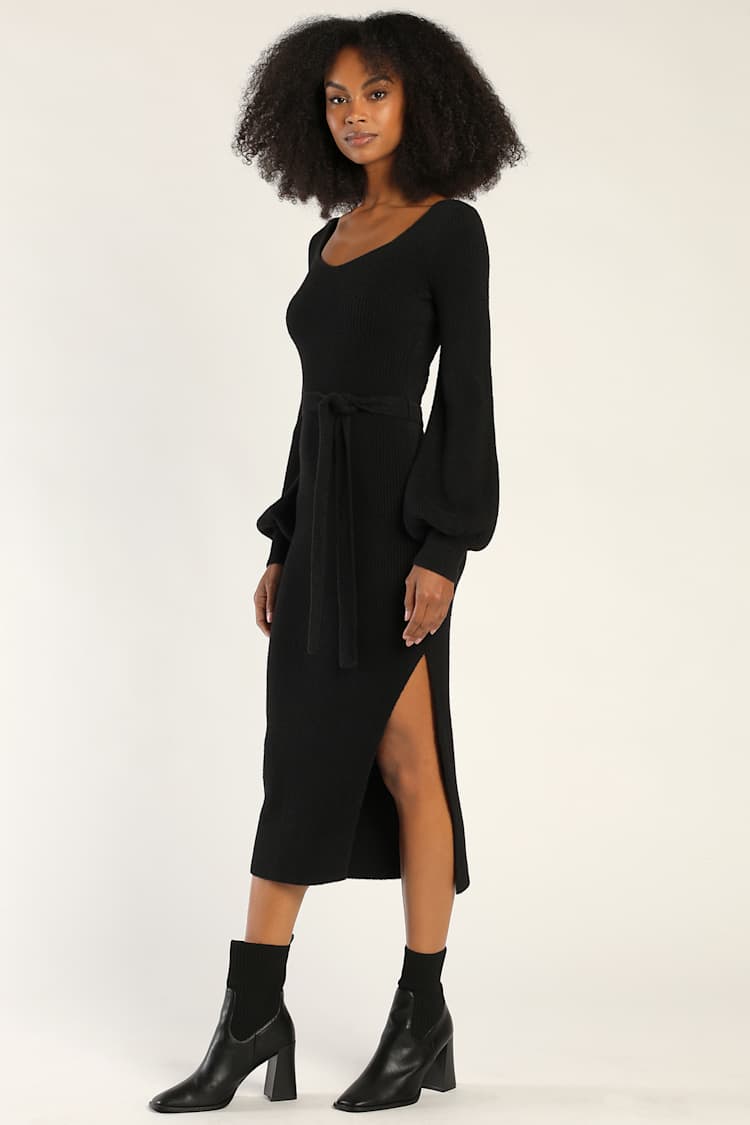 yves knit dress 1991 Yves Saint Laurent Chunky Knit Sweater Dress main image 0