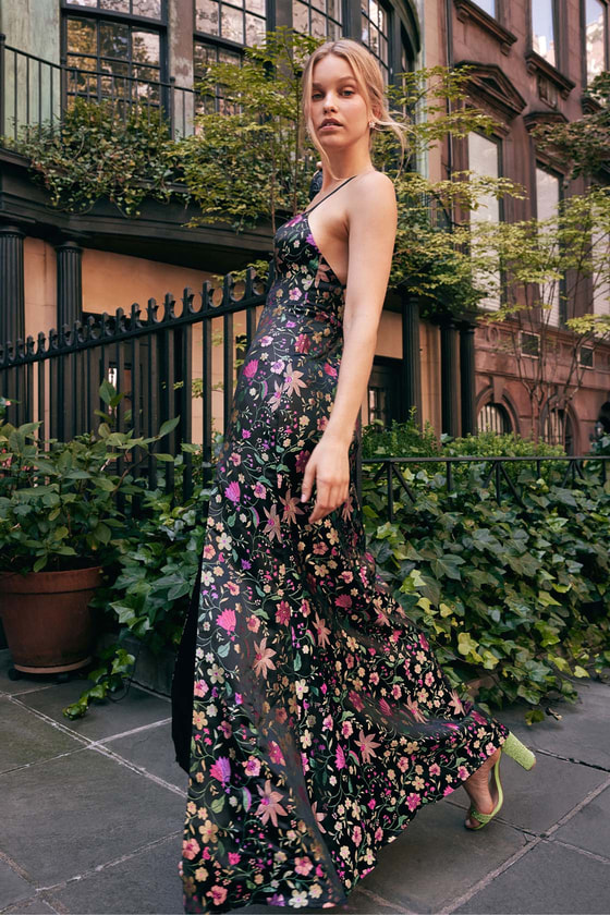 Floral shop brocade dress