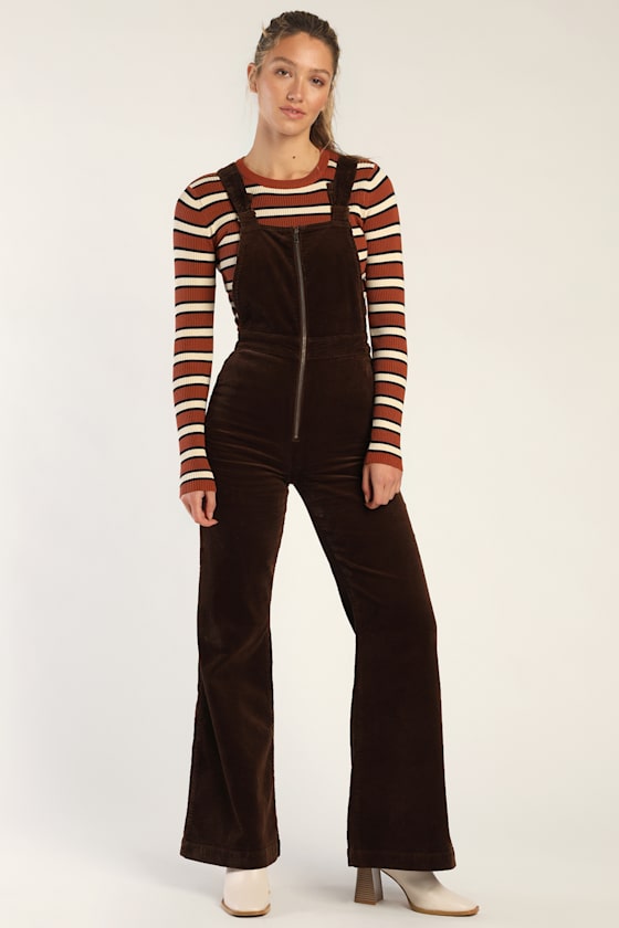 Eastcoast Flare Brown Corduroy Overalls 1