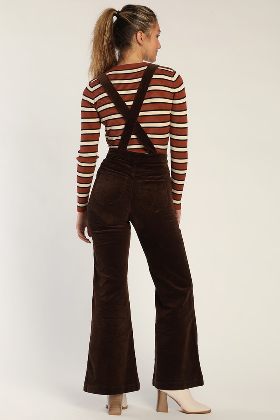 Corduroy bell bottom overalls deals