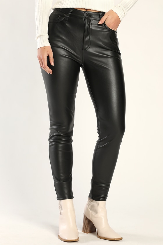 Pistola Aline - Vegan Leather Pants - Skinny Jeans - Black Pants - Lulus