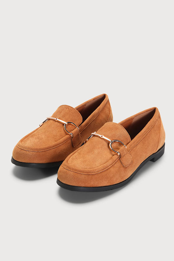 Wooday Cognac Suede Chain Loafers 2
