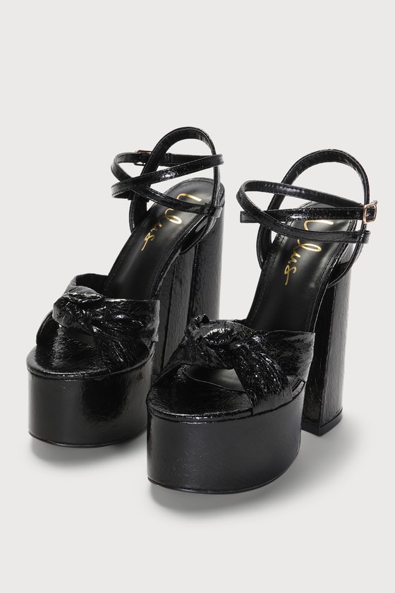 Black Platform Heels - Ankle-Strap Heels - Ankle-Strap Sandals - Lulus