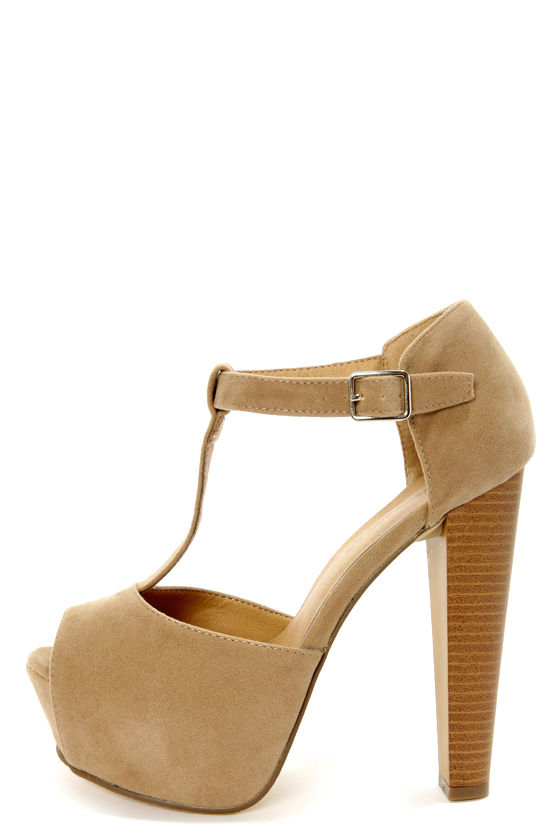 t strap open toe heels