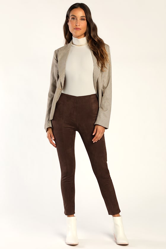 Vegan Suede High Waist Leggings main image 1