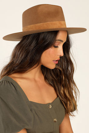 Lack Of Color Mirage Light Brown Wool Fedora Hat - Large The Mirage - Wool Felt Fedora Hat (Teak Brown) | Lack of Color main image 2