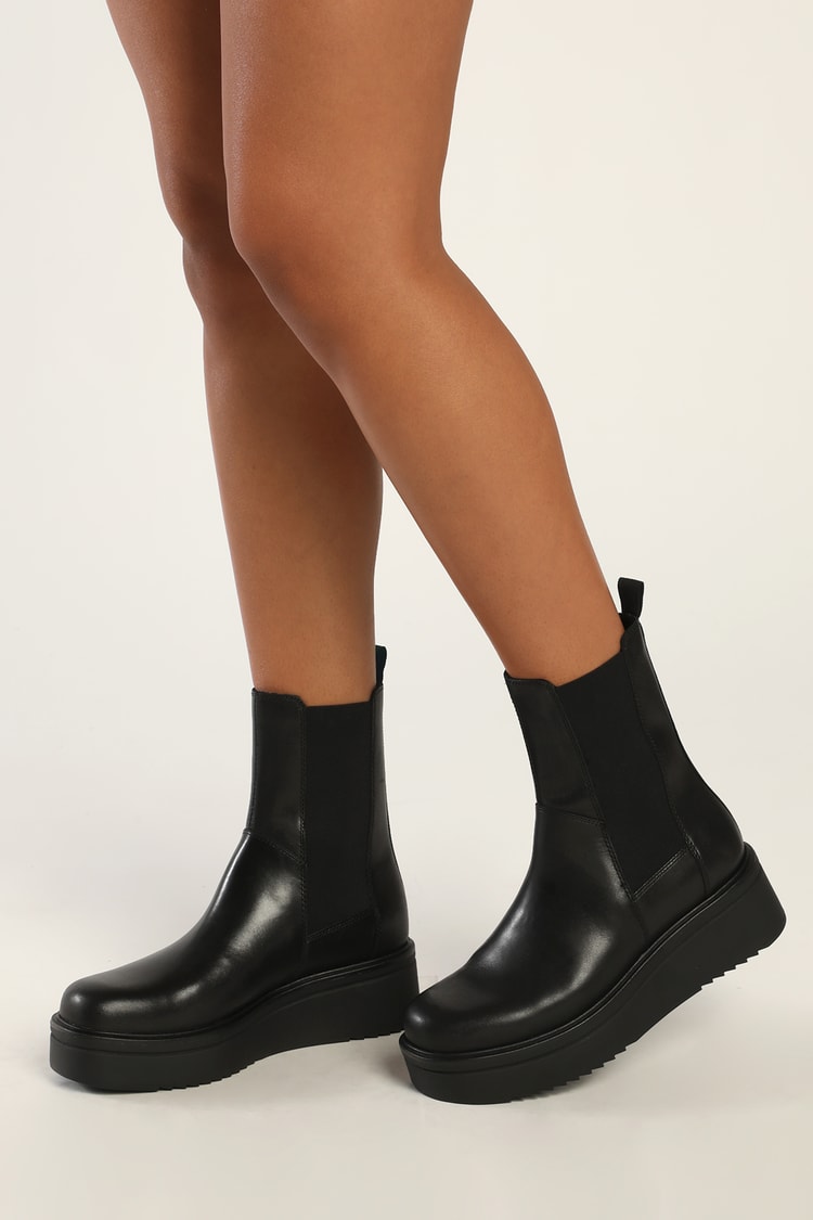 Vagabond Tara Boots - Flatform Boots Genuine Leather Boots - Lulus