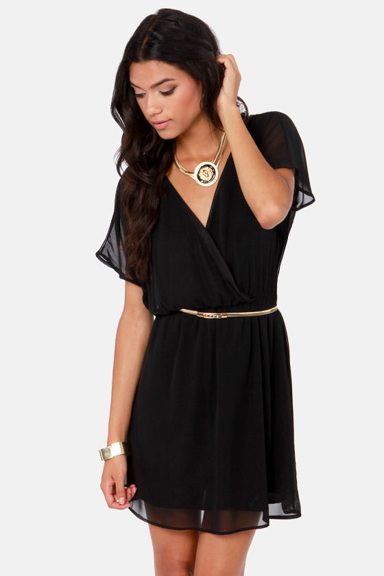 Pretty Black Dress - Chiffon Dress - $41.00 - Lulus