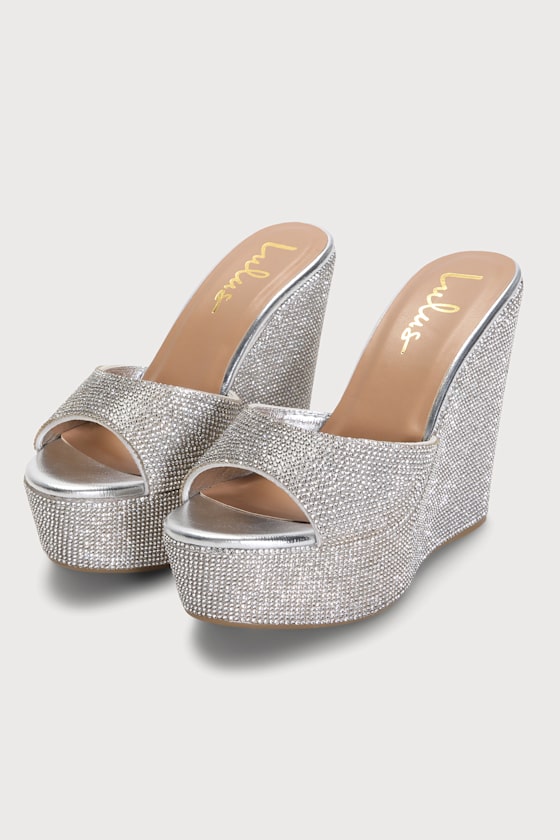 Sheree Rhinestone Platform Wedges 1