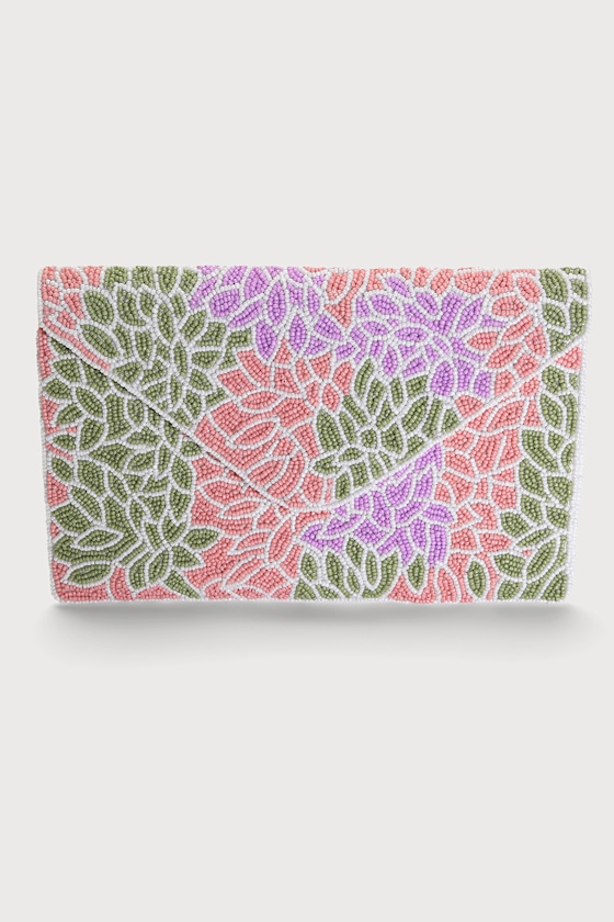 Multi Color Floral Bangle Clutch main image 0