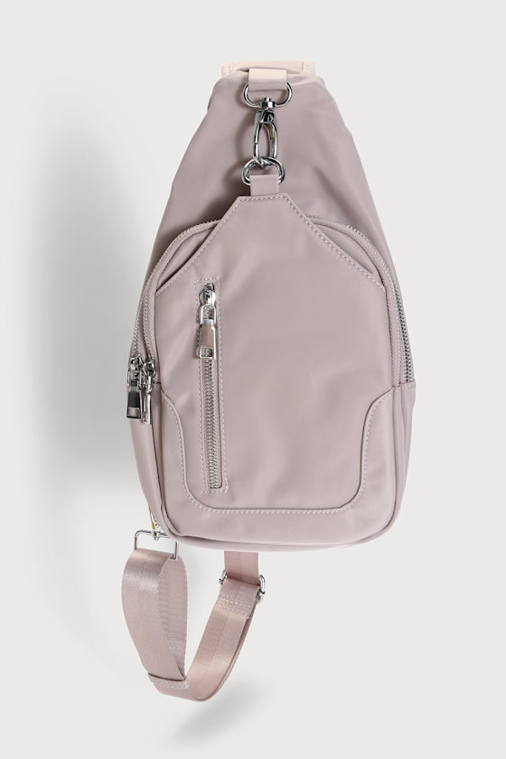 Nylon Backpack Taupe Mini Backpack One Shoulder Backpack Lulus