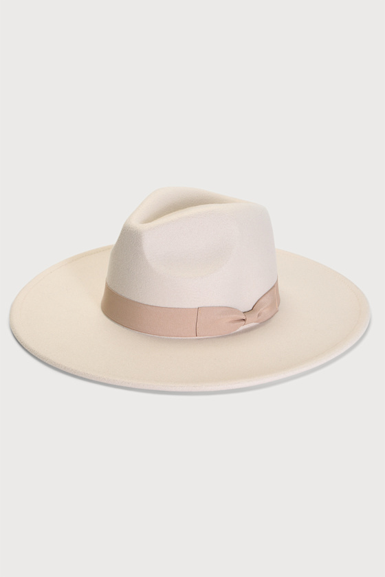Ivory Fedora Felt Fedora Hat Wide Brim Hat Festival Wear Lulus