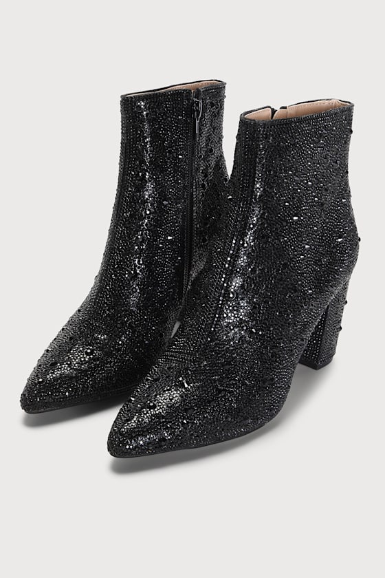 cady rhinestone ankle booties