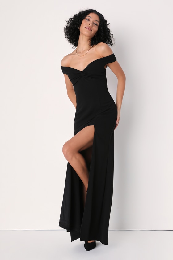 Elegant Maxi Dress - Off-The-Shoulder Dress - Mermaid Maxi Dress - Lulus