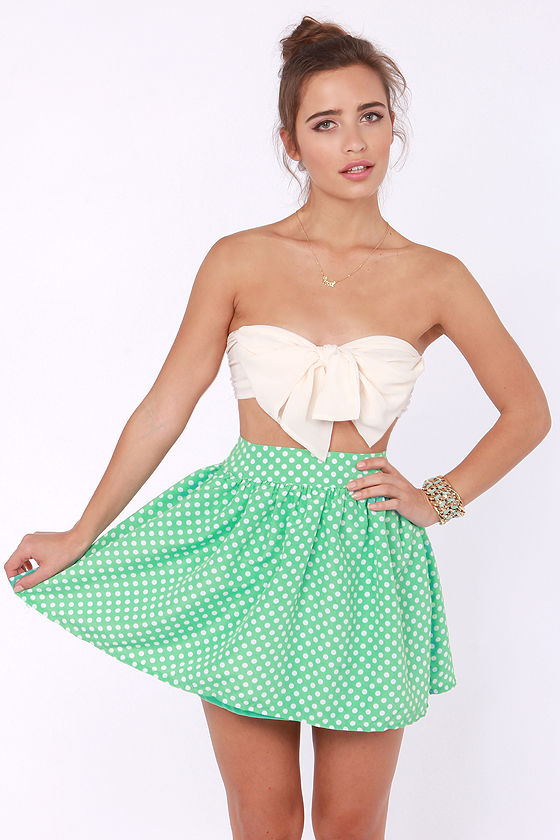 mint mini skirt