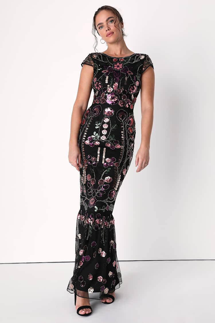 Burgundy Sequin Maxi Dress - Low Back Maxi - Sequin Gown - Lulus Burgundy Sequin Maxi Dress - Low Back Maxi - Sequin Gown - Lulus
