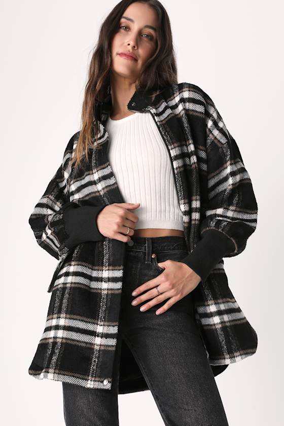 Plaid Times Black Multi Plaid Coat 10