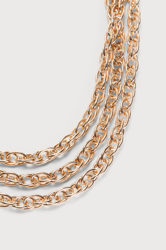 Rose gold chain belt sale