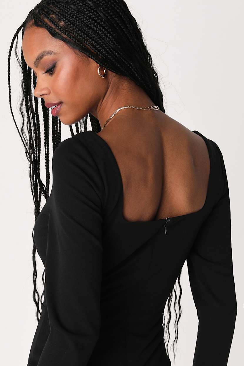 bodycon hourglass dress Black Cut Out Bodycon Dress main image 0