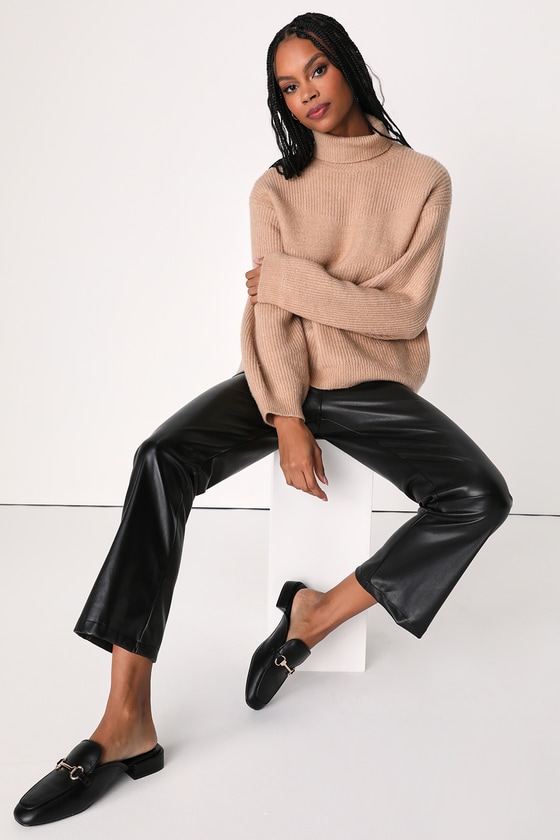 Beige Turtleneck Sweater - Pullover Sweater - Pullover Turtleneck - Lulus