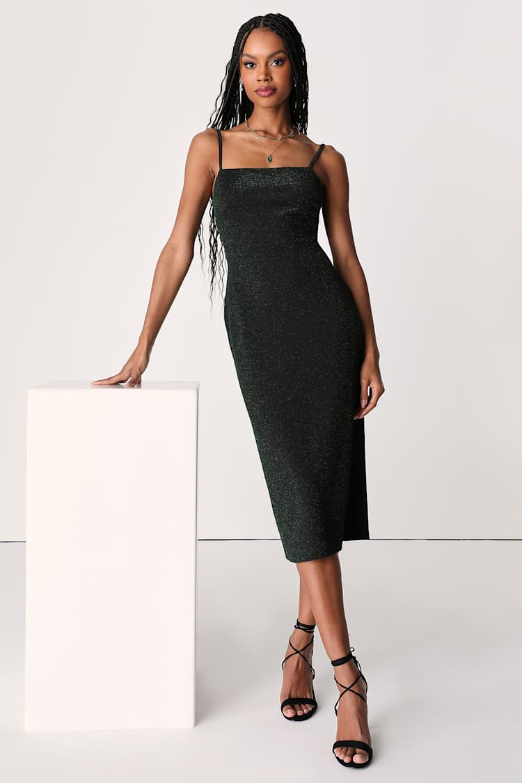slim fit dress slacks Green And Black Animal Printed Wrap Over Midi Dress – AX Paris main image 0
