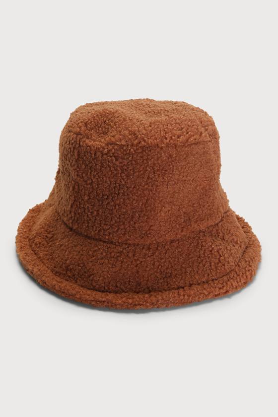 Cool and Cozy Brown Teddy Bucket Hat 2