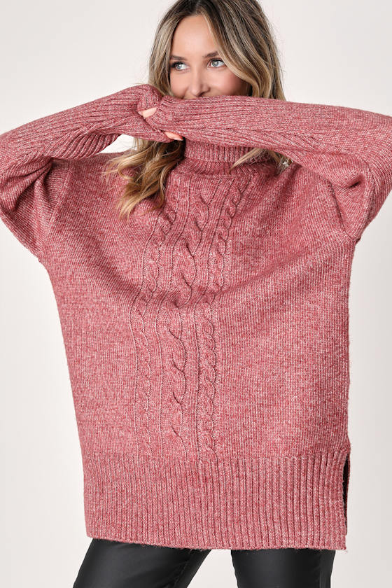 Heather Rose Sweater Cable Knit Sweater Oversized Sweater Lulus