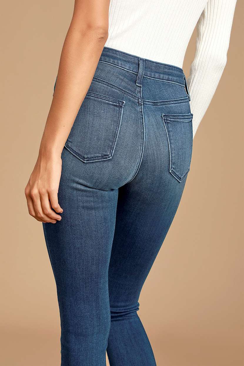 Aralia Dark Wash High Rise Skinny Jeans