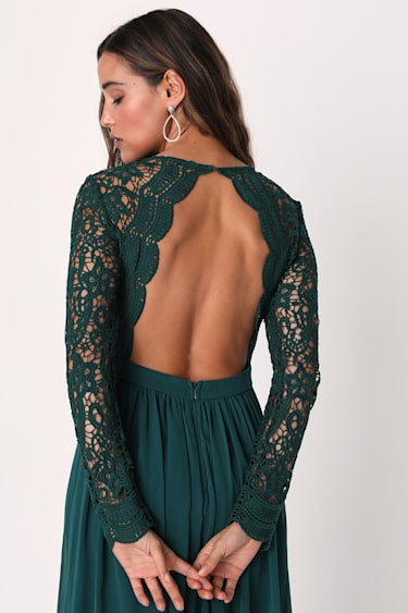 chinese dress ladies Evian Long Sleeve Maxi Dress