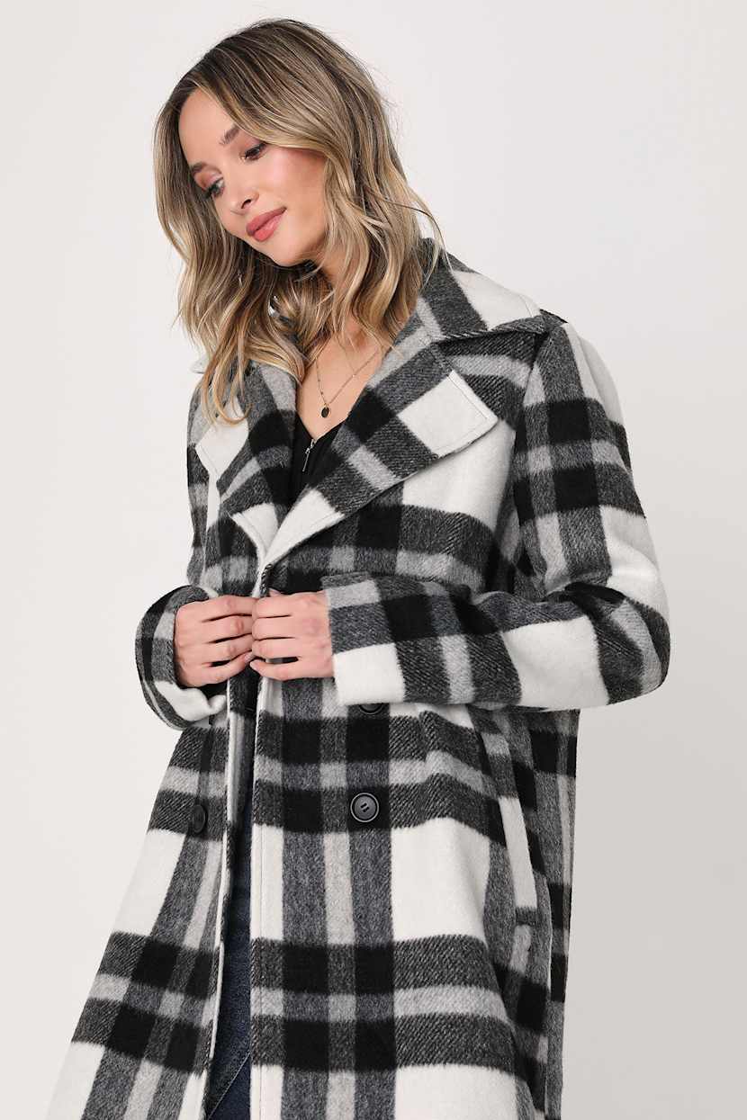 black and white dress coat Roxy Mini Dress Black XS/S / Black