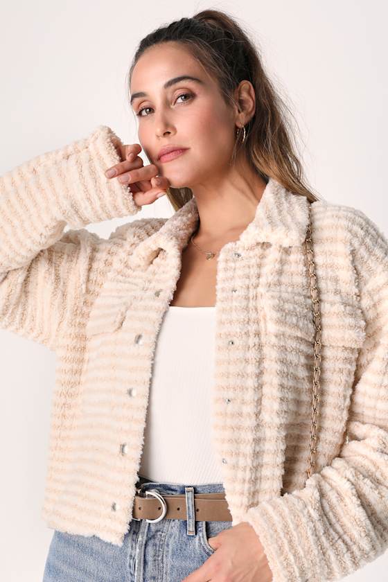 Teddy Jacket Ivory Teddy Jacket Cropped Teddy Jacket Lulus