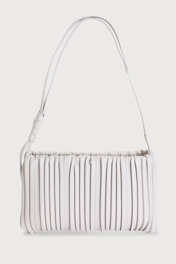 Pleated Shoulder Bag 10L ベージュ　美品 New Cross Bag Orange : PLEATSMAMA: Sustainable Knit Pleats Bag