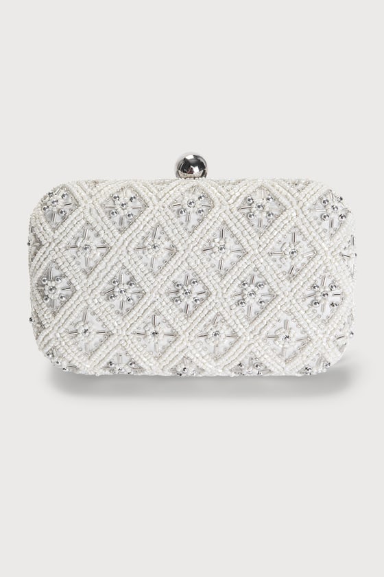 Solid Alys White Box Clutch Crossbody Bag – Frill Seekers Gifts