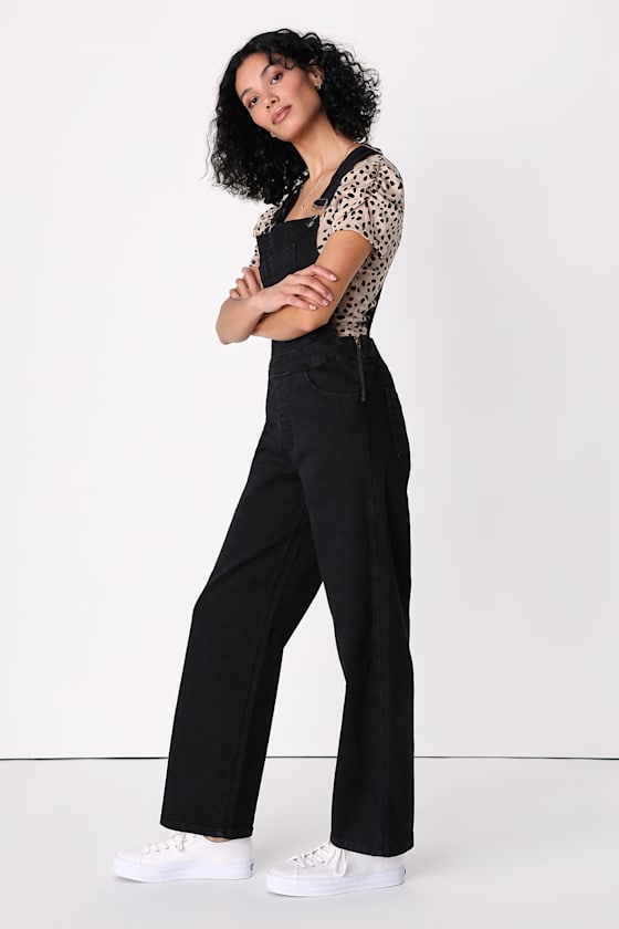 Everyday Vibes Black Denim Overalls 3